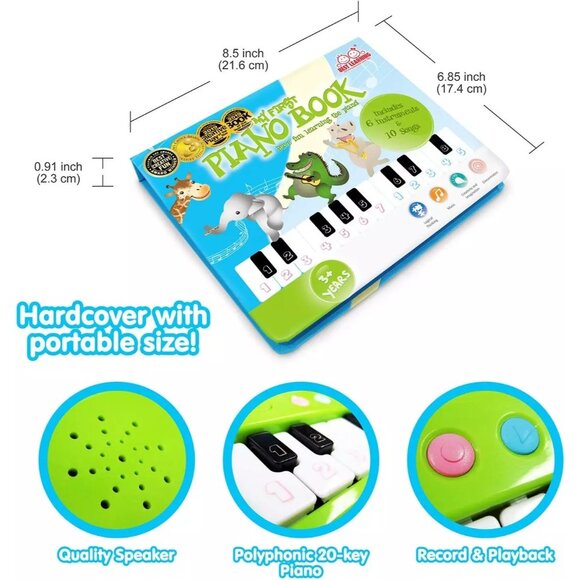 My First Piano Book For Kids With 20-Keys & 10 Songs - Picture 2 of 6